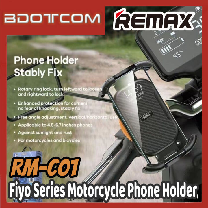 Remax RM-C01 jalgratta/mootorratta/tõukeratta telefonihoidik 4,5–6,7-tollise nutitelefoni jaoks hind ja info | Rattakotid ja telefonikotid | hansapost.ee
