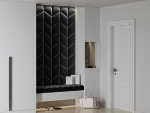 Мягкие настенные панели, 3 шт., Kooko Home Attyla R4, черные цена и информация | Мягкие стеновые панели | hansapost.ee