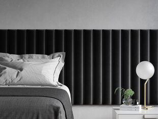 Мягкие настенные панели, 3 шт., Kooko Home Falstaff R4, черные цена и информация | Мягкие стеновые панели | hansapost.ee