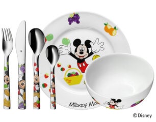 Laste sööginõude komplekt Mickey Mouse 6-osaline WMF цена и информация | Посуда, тарелки, обеденные сервизы | hansapost.ee