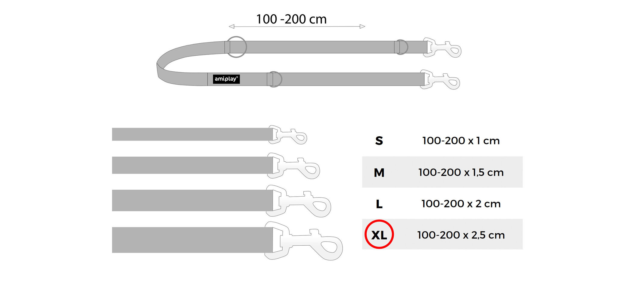 Amiplay reguleeritav jalutusrihm 6 in 1 Reflective, XL, sinine hind ja info | Jalutusrihmad koertele | hansapost.ee