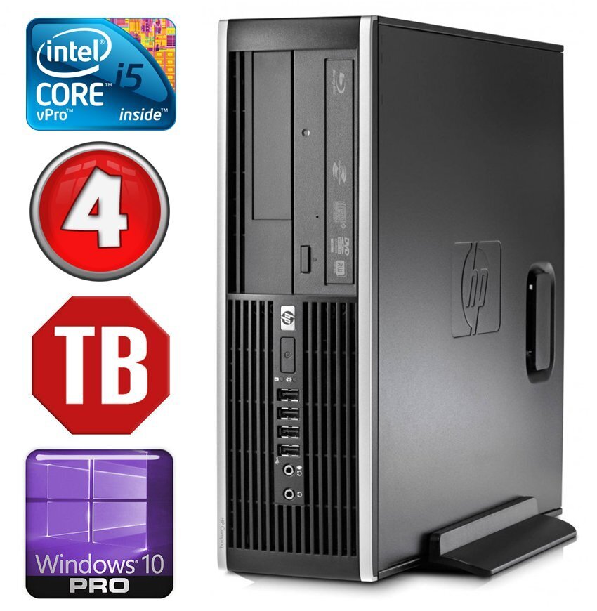 HP 8100 Elite SFF i5-650 4GB 1TB DVD WIN10Pro цена и информация | Lauaarvutid | hansapost.ee