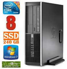 HP 8100 Elite SFF i5-650 8GB 240SSD GT1030 2GB DVD WIN7Pro цена и информация | Стационарные компьютеры | hansapost.ee