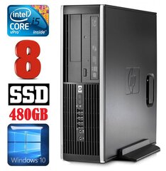 HP 8100 Elite SFF i5-650 8GB 480SSD DVD WIN10 цена и информация | Стационарные компьютеры | hansapost.ee