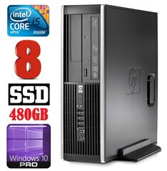 HP 8100 Elite SFF i5-650 8GB 480SSD DVD WIN10Pro hind ja info | Lauaarvutid | hansapost.ee