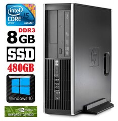 HP 8100 Elite SFF i5-650 8GB 480SSD GT1030 2GB DVD WIN10 kaina ir informacija | Lauaarvutid | hansapost.ee