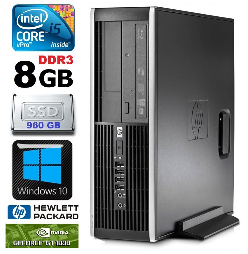 HP 8100 Elite SFF i5-650 8GB 960SSD GT1030 2GB DVD WIN10 цена и информация | Lauaarvutid | hansapost.ee