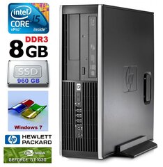 HP 8100 Elite SFF i5-650 8GB 960SSD GT1030 2GB DVD WIN7Pro hind ja info | Lauaarvutid | hansapost.ee
