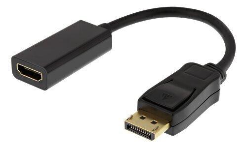 Deltaco DP-HDMI43, DisplayPort, HDMI, 0.2m цена и информация | USB adapterid ja jagajad | hansapost.ee