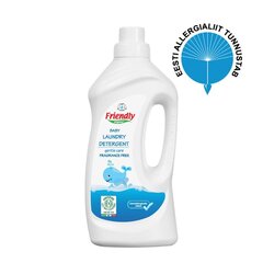 Biolagunev lõhnatu pesugeel Friendly Organic allergikute, pere ja beebiriiete pesuks, 1000 ml hind ja info | Pesuvahendid | hansapost.ee