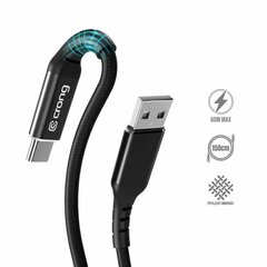 Crong Armor Link, USB-C - USB-A, 1.5 m цена и информация | Borofone 43757-uniw | hansapost.ee