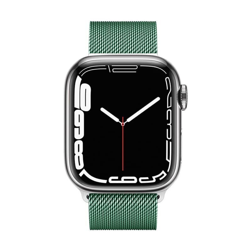 Crong Milano Steel, Apple Watch 38/40/41mm (smaragdroheline) цена и информация | Nutikellade aksessuaarid ja tarvikud | hansapost.ee