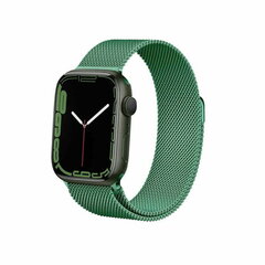 Crong Milano Steel, Apple Watch 38/40/41mm (smaragdroheline) цена и информация | Аксессуары для смарт-часов и браслетов | hansapost.ee