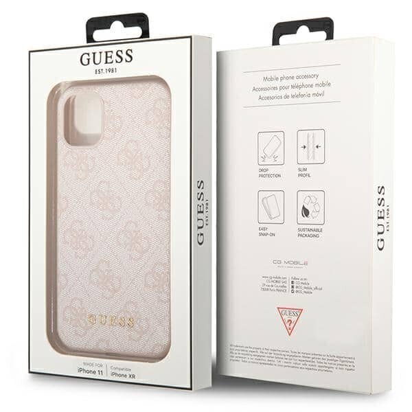 GUESS 4G Metal Gold Logo - Iphone 11 , roosa hind ja info | Telefonide kaitsekaaned ja -ümbrised | hansapost.ee