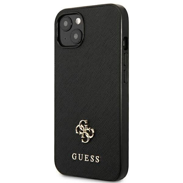 Vāciņš GUESS Saffiano 4G Small Metal Logo - Iphone 13 Mini , must цена и информация | Telefonide kaitsekaaned ja -ümbrised | hansapost.ee