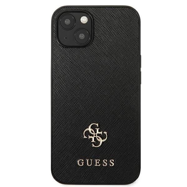 Vāciņš GUESS Saffiano 4G Small Metal Logo - Iphone 13 Mini , must цена и информация | Telefonide kaitsekaaned ja -ümbrised | hansapost.ee