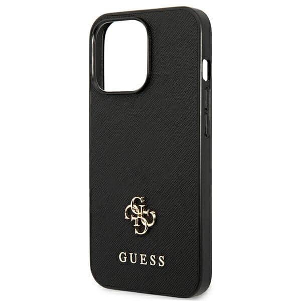 GUESS Saffiano 4G Small Metal Logo - Iphone 13 Pro Max , must цена и информация | Telefonide kaitsekaaned ja -ümbrised | hansapost.ee