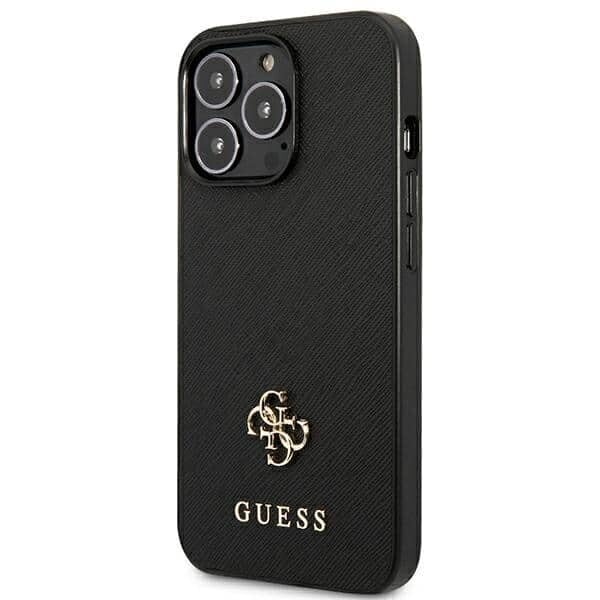 GUESS Saffiano 4G Small Metal Logo - Iphone 13 Pro Max , must цена и информация | Telefonide kaitsekaaned ja -ümbrised | hansapost.ee