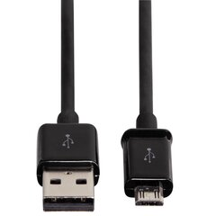 Кабель Hama, Micro USB 2.0 USB A-MicroUSB B, 0.9 м, черный цена и информация | Кабели и провода | hansapost.ee