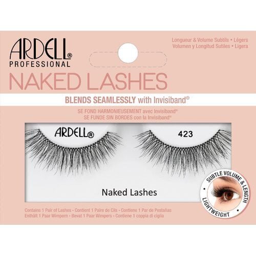 Ardell Naked Lashes 423 - False eyelashes for a natural look 1.0ks Black hind ja info | Kunstripsmed, ripsmeliim ja ripsmekoolutajad | hansapost.ee