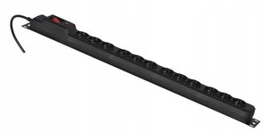 Activejet COMBO 12 socket power strip 5m black hind ja info | Pikendusjuhtmed | hansapost.ee