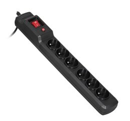 Activejet COMBO 6GN 3M black power strip with cord hind ja info | Activejet Elektriseadmed | hansapost.ee