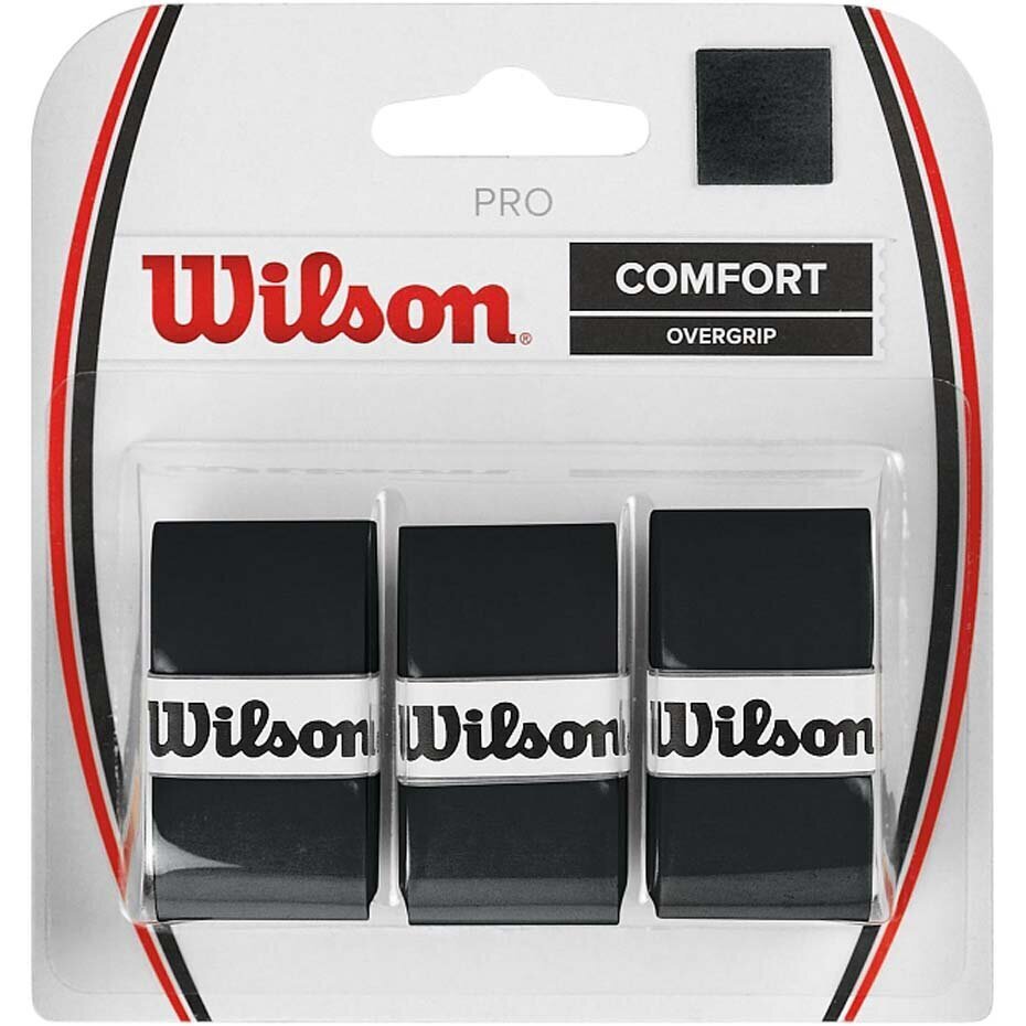 Raketimähis Wilson Pro Comfort Overgrip 3 tk Must цена и информация | Välitennise tooted | hansapost.ee