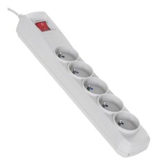 Activejet grey power strip with cord ACJ COMBO 5G/5M/BEZP. AUT/S hind ja info | Activejet Elektriseadmed | hansapost.ee