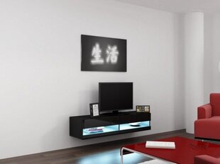 Cama Тумба под ТВ VIGO NEW 30/140/40 черный/черный глянец цена и информация | Тумбы под телевизор | hansapost.ee