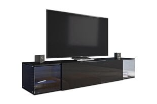 Cama TV kapp Vigo Sky 160/40/30 must/must läikega hind ja info | Televiisori alused | hansapost.ee