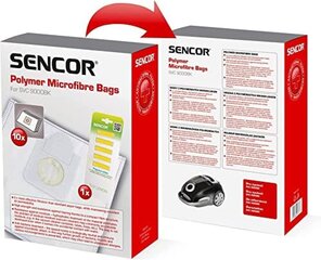 Полимерные пакеты из микрофибры для одноразового использования в пылесосе SVC 9000BK / SVC 9050BL цена и информация | Аксессуары для пылесосов | hansapost.ee