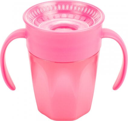 Dr. Brown's 360 Tumbler Without Spout Pink With Handles 200ml цена и информация | Lutipudelid ja tarvikud | hansapost.ee