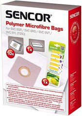 Полимерные пакеты из микрофибры SVC 8 (10 шт.) + ароматизатор (5 шт.) SENCOR цена и информация | Аксессуары для пылесосов | hansapost.ee