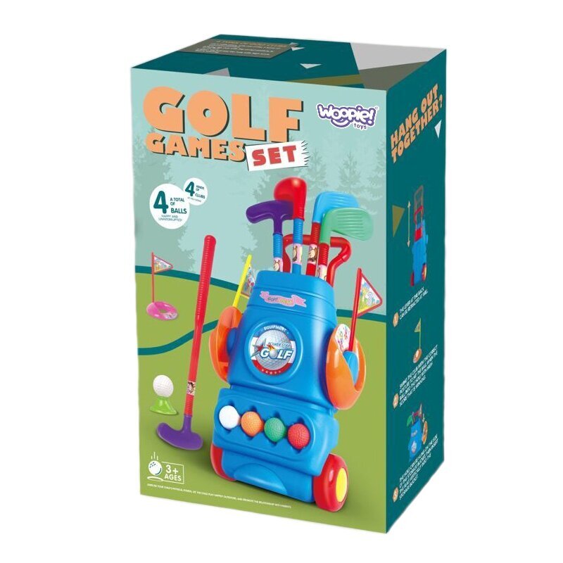 WOOPIE golfikomplekt + ratastega tarvikute alus цена и информация | Arendavad laste mänguasjad | hansapost.ee