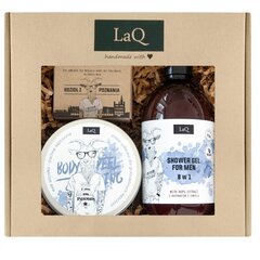 LaQ komplekt meestele Kitsegeel 8in1 300ml + koorija 200ml + Seep 85ml цена и информация | Масла, гели для душа | hansapost.ee