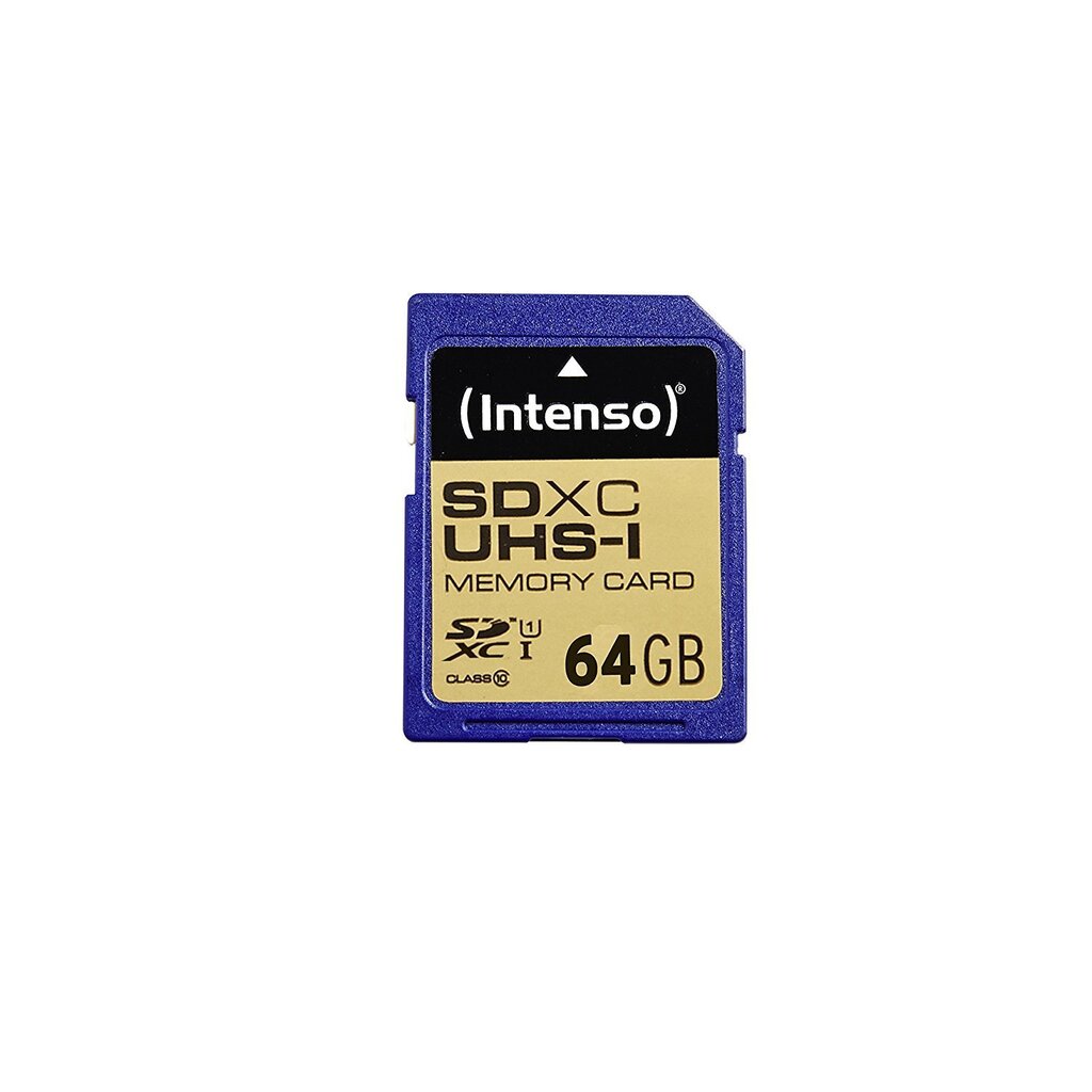 Mälukaart Intenso SDHC 64GB CL10 цена и информация | Fotoaparaatide mälukaardid | hansapost.ee