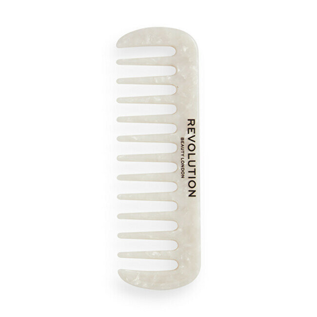 Revolution Haircare Natural Curl Wide Tooth Comb White ( kudrnaté a silné vlasy ) - Hřeben цена и информация | Kammid, juukseharjad ja juuksuri käärid | hansapost.ee