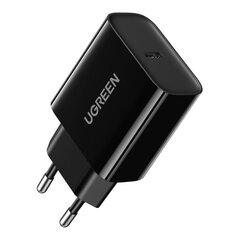 Ugreen USB wall charger Type C 20W Power Delivery black (10191) hind ja info | Laadijad mobiiltelefonidele | hansapost.ee