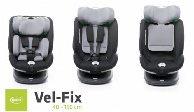 Turvatool 4Baby Vel-fix 0-36 kg i-size must цена и информация | Turvatoolid ja turvahällid | hansapost.ee