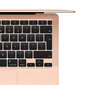 MacBook Air 13” Apple M1 8C CPU, 7C GPU/8GB/256GB SSD/Gold/RUS - MGND3RU/A hind ja info | Sülearvutid | hansapost.ee