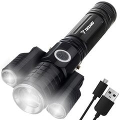 T6 taskulamp akuga 600mAh / ZOOM / 300lm цена и информация | Фонарики, прожекторы | hansapost.ee