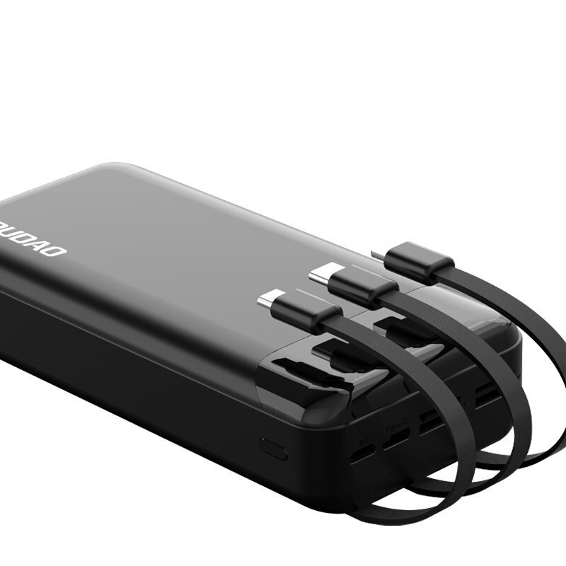 Dudao capacious powerbank with 3 built-in cables 20000mAh USB Type C + micro USB + Lightning black (Dudao K6Pro +) (Black) цена и информация | Akupangad | hansapost.ee