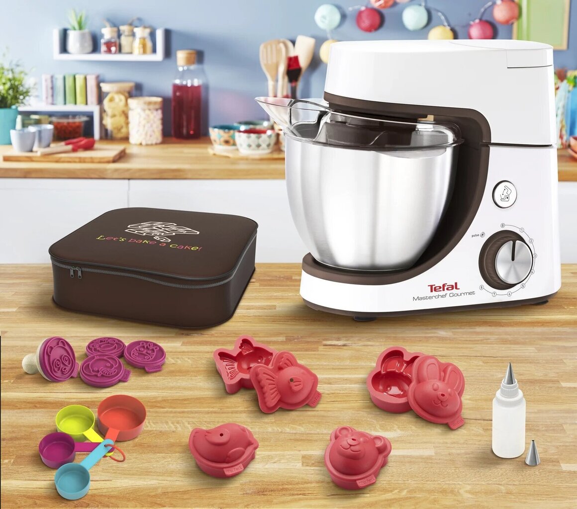 Tefal Masterchef Gourmet Baking With Kids, 4.6 L, 1100 W, white - Kitchen machine hind ja info | Köögikombainid | hansapost.ee