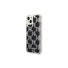Karl Lagerfeld Liquid Glitter Monogram - iPhone 14 Pro 6,1 , hall hind ja info | Telefonide kaitsekaaned ja -ümbrised | hansapost.ee