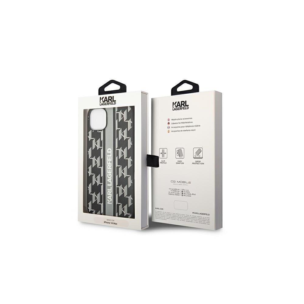 Karl Lagerfeld Monogram - iPhone 14 Plus 6,7, hall цена и информация | Telefonide kaitsekaaned ja -ümbrised | hansapost.ee