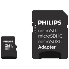 Philips FM32MP45B/10 micro SD 32GB(+ SD адаптер) цена и информация | Карты памяти | hansapost.ee