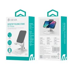 Devia adjustable folding holder stand EL161 for phone tablet white цена и информация | Дополнительные принадлежности | hansapost.ee