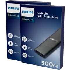 Väline kõvaketas SSD Philips, hall, 500 GB hind ja info | Välised kõvakettad | hansapost.ee