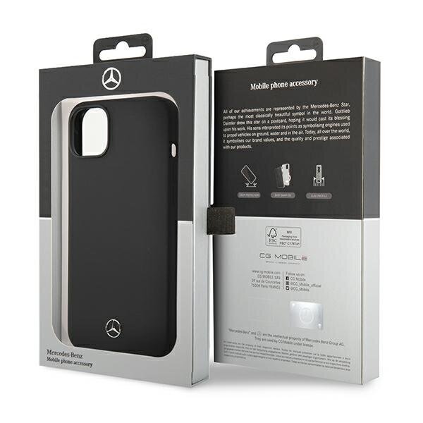 Mercedes iPhone 14 Plus 6,7" MEHMP14MSILBK must kõva Silicone Line Magsafe hind ja info | Telefonide kaitsekaaned ja -ümbrised | hansapost.ee
