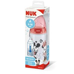NUK FC + Бутылка антиколиковая 300 мл соска 6-18 месяцев Микки Маус красная цена и информация | NUK Товары для младенцев | hansapost.ee